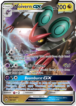 Noivern-GX, Burning Shadows #99, Pokémon TCG card