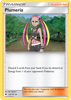 Plumeria, Burning Shadows #120, Pokémon TCG card