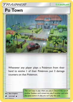 Po Town, Burning Shadows #121, Pokémon TCG card
