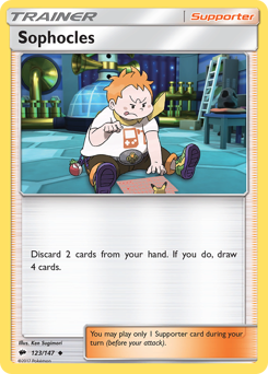 Sophocles, Burning Shadows #123, Pokémon TCG card
