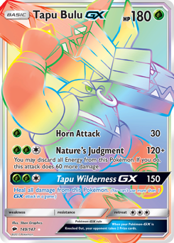 Tapu Bulu-GX, Burning Shadows #149, Pokémon TCG card