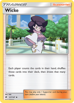 Wicke, Burning Shadows #127, Pokémon TCG card