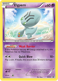 Elgyem, BW Black Star Promos #BW55, Pokémon TCG card