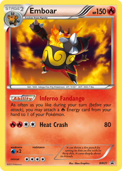 Emboar, BW Black Star Promos #BW21, Pokémon TCG card
