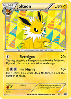 Jolteon, BW Black Star Promos #BW91, Pokémon TCG card