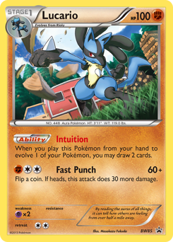 Lucario, BW Black Star Promos #BW85, Pokémon TCG card