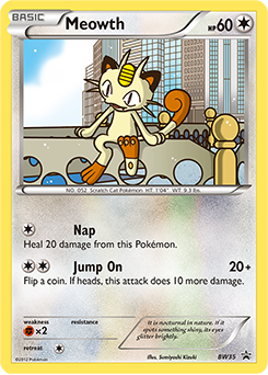 Meowth, BW Black Star Promos #BW35, Pokémon TCG card