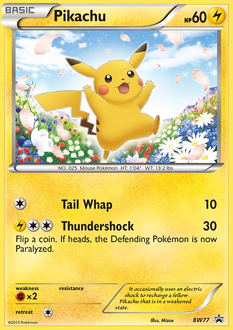 Pikachu, BW Black Star Promos #BW77, Pokémon TCG card