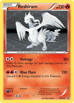 Reshiram, BW Black Star Promos #BW004, Pokémon TCG card