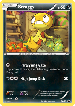 Scraggy, BW Black Star Promos #BW25, Pokémon TCG card