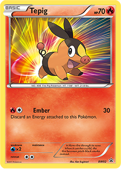Tepig, BW Black Star Promos #BW02, Pokémon TCG card