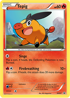 Tepig, BW Black Star Promos #BW07, Pokémon TCG card