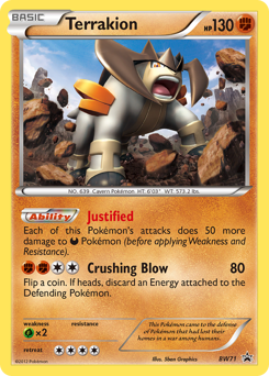 Terrakion, BW Black Star Promos #BW71, Pokémon TCG card