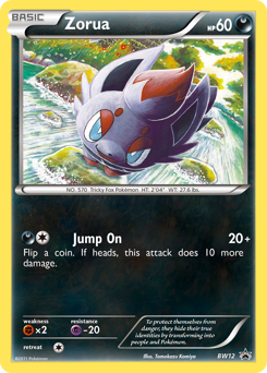 Zorua, BW Black Star Promos #BW12, Pokémon TCG card