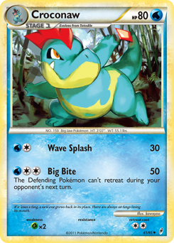 Croconaw, Call of Legends #41, Pokémon TCG card