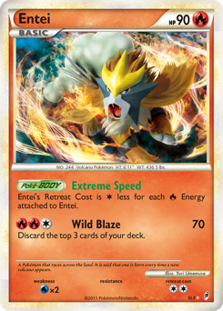 Entei, Call of Legends #SL3, Pokémon TCG card