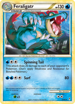 Feraligatr, Call of Legends #25, Pokémon TCG card