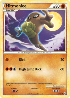 Hitmonlee, Call of Legends #58, Pokémon TCG card
