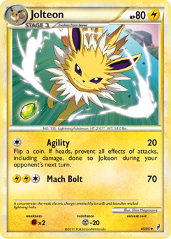 Jolteon, Call of Legends #45, Pokémon TCG card