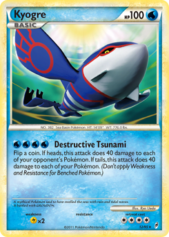 Kyogre, Call of Legends #12, Pokémon TCG card