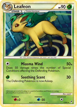 Leafeon, Call of Legends #13, Pokémon TCG card