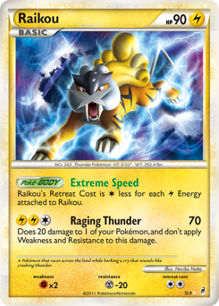 Raikou, Call of Legends #SL9, Pokémon TCG card