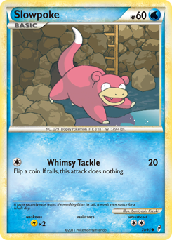 Slowpoke, Call of Legends #70, Pokémon TCG card