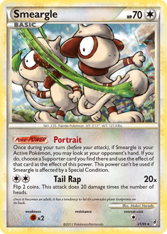 Smeargle, Call of Legends #21, Pokémon TCG card