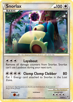 Snorlax, Call of Legends #33, Pokémon TCG card