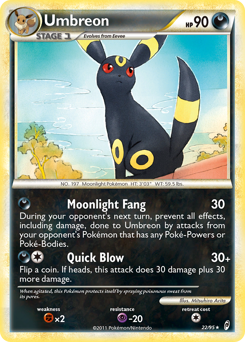 Umbreon, Call of Legends #22, Pokémon TCG card