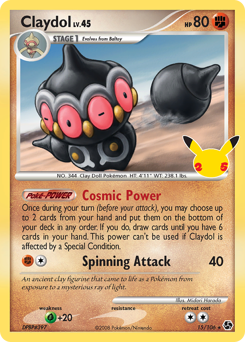 Claydol, Celebrations: Classic Collection #15, Pokémon TCG card