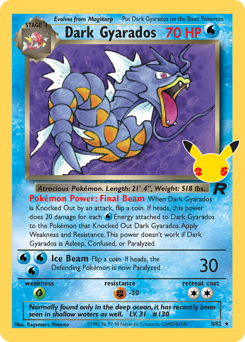 Dark Gyarados, Celebrations: Classic Collection #8, Pokémon TCG card