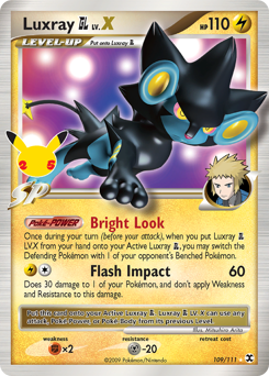 Luxray GL LV.X, Celebrations: Classic Collection #109, Pokémon TCG card