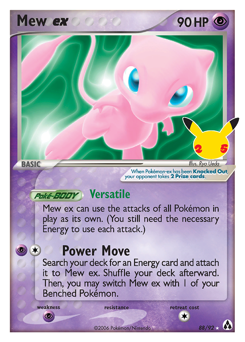 Mew ex, Celebrations: Classic Collection #88, Pokémon TCG card
