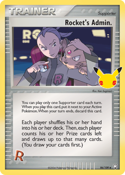 Rocket's Admin., Celebrations: Classic Collection #86, Pokémon TCG card