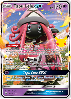 Tapu Lele-GX, Celebrations: Classic Collection #60, Pokémon TCG card
