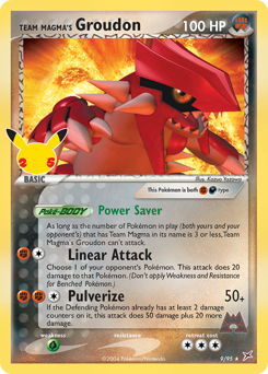 Team Magma's Groudon, Celebrations: Classic Collection #9, Pokémon TCG card
