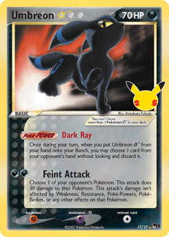 Umbreon ★, Celebrations: Classic Collection #17, Pokémon TCG card