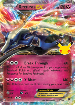 Xerneas-EX, Celebrations: Classic Collection #97, Pokémon TCG card