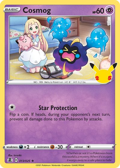 Cosmog, Celebrations #13, Pokémon TCG card