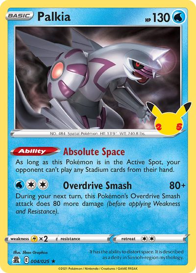 Palkia, Celebrations #4, Pokémon TCG card