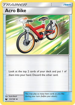 Acro Bike, Celestial Storm #123, Pokémon TCG card