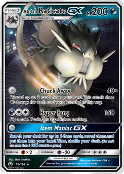 Alolan Raticate-GX, Celestial Storm #85, Pokémon TCG card