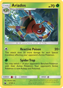Ariados, Celestial Storm #6, Pokémon TCG card