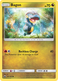 Bagon, Celestial Storm #104, Pokémon TCG card