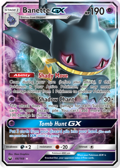 Banette-GX, Celestial Storm #66, Pokémon TCG card
