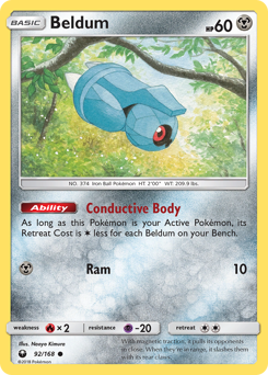 Beldum, Celestial Storm #92, Pokémon TCG card