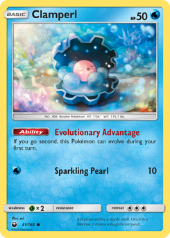 Clamperl, Celestial Storm #41, Pokémon TCG card