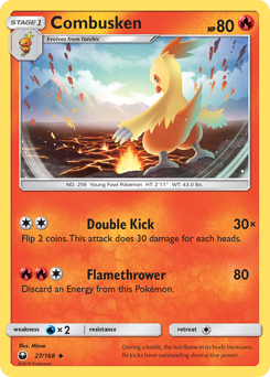 Combusken, Celestial Storm #27, Pokémon TCG card