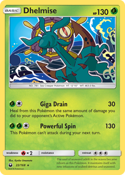 Dhelmise, Celestial Storm #22, Pokémon TCG card
